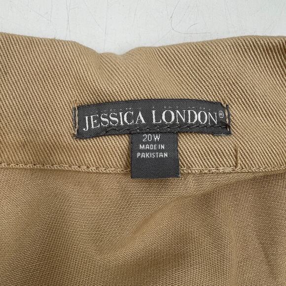 Jessica London Khaki Denim Trucker Jacket Cotton - Picture 3 of 9